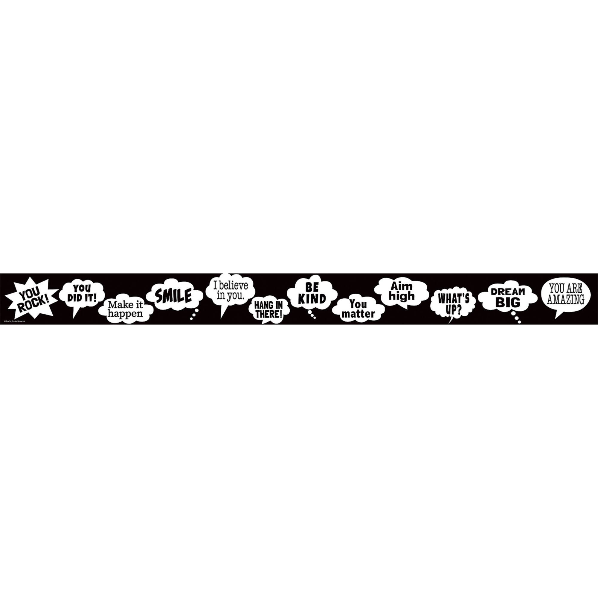 Teacher Created Resources® Speech Bubbles Straight Border Trim, 6 Packs of 12
